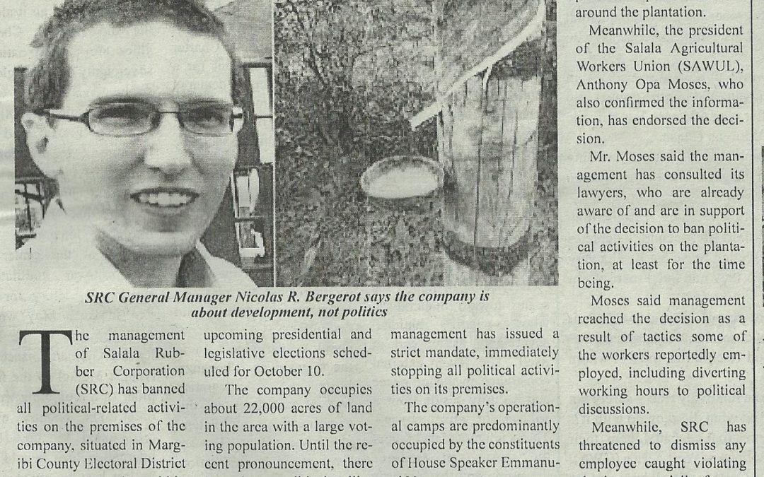 SRC forbids politics on company’s premises