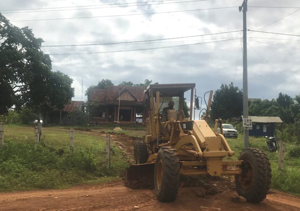 Socfin Cambodia’s recently repaired 300 meters of road in Bousra